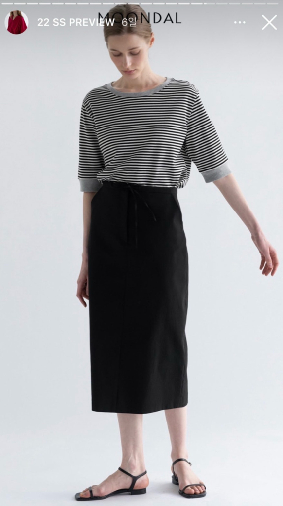 문달 여름 스트링 스커트--1