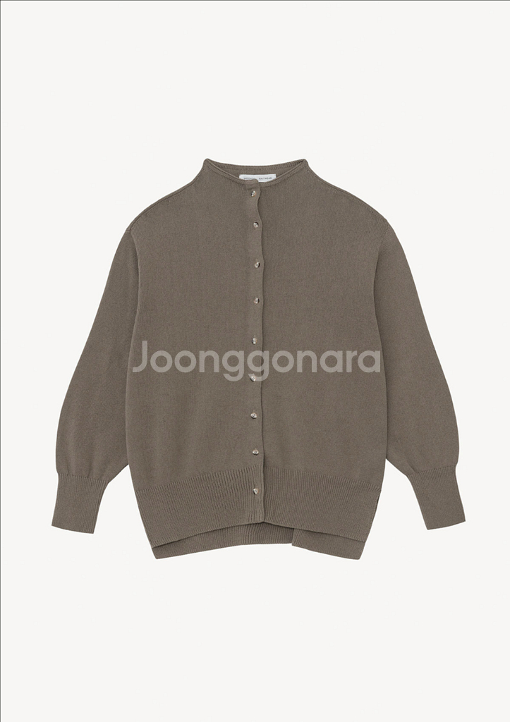 문달 모크넥 니트 가디건 mock neck knit--1