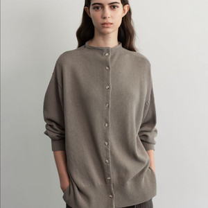 문달 모크넥 니트 가디건 mock neck knit