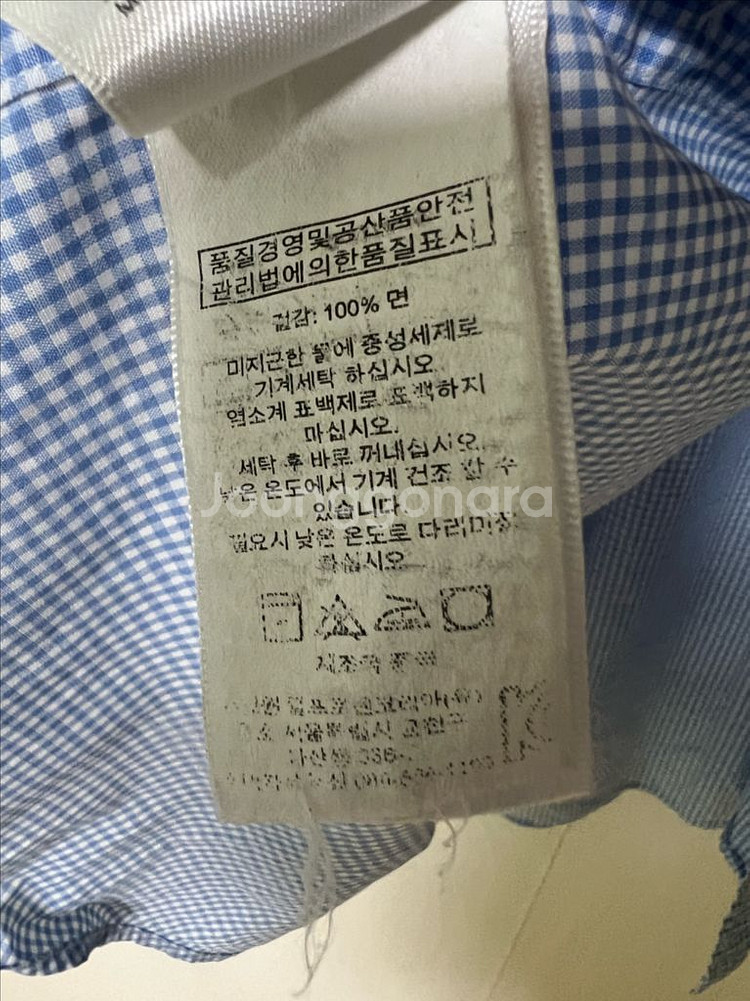 폴로 랄프로렌 깅엄체크 반팔셔츠 L--4