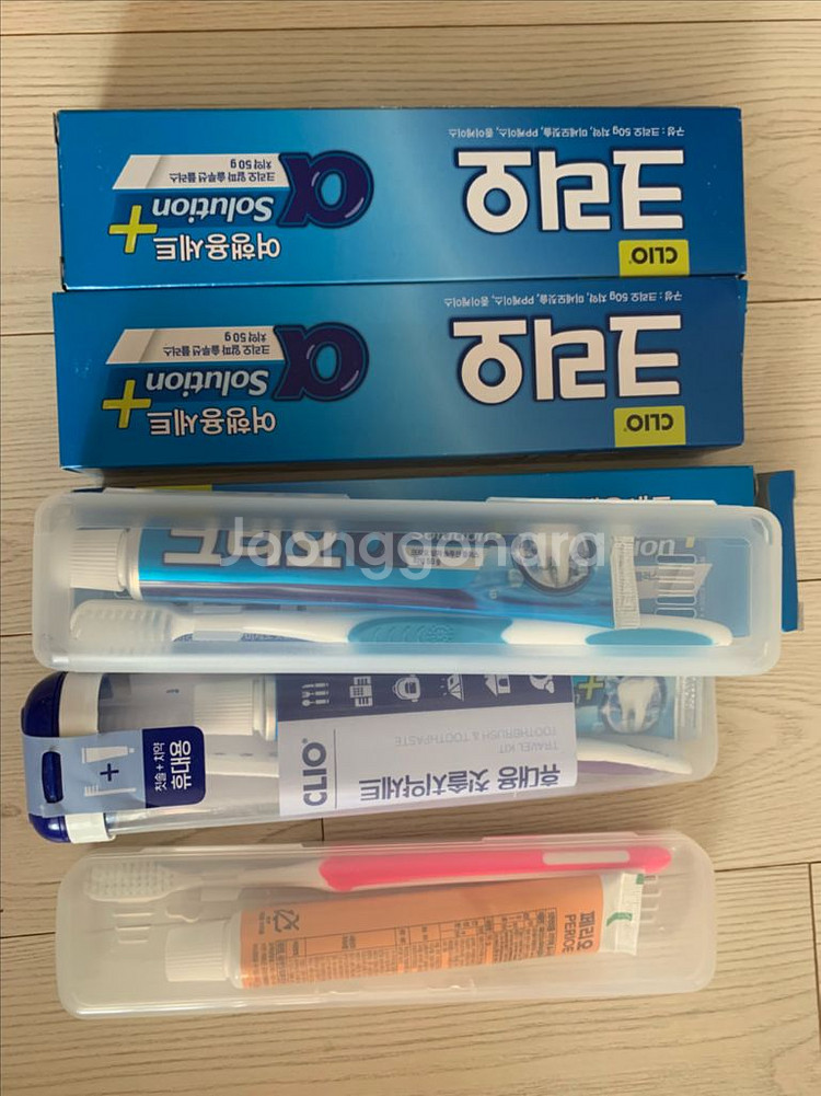 휴대용 크리오/페리오 여행용 칫솔치약 세트 x 5개--0