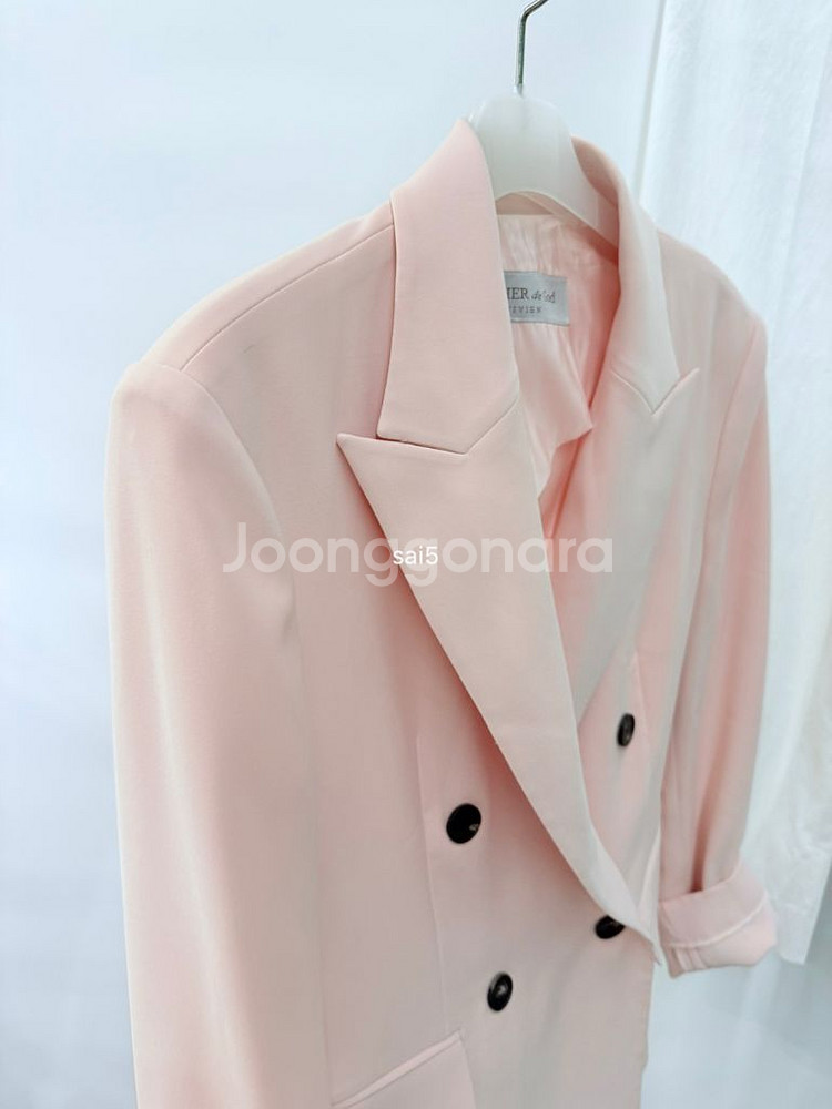에스더드갓 핑크 고퀄 오버핏자켓--8
