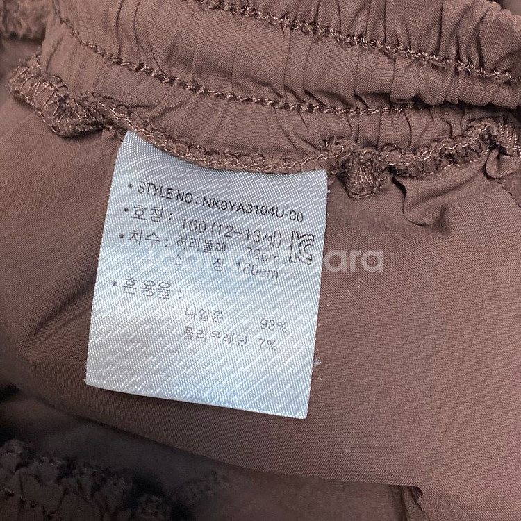 (정품) 뉴발란스 키즈 브라운 7부 우븐 팬츠 160--4