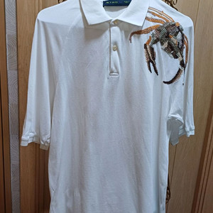 에트로 흰색 반팔 폴로 티셔츠 L size ETRO