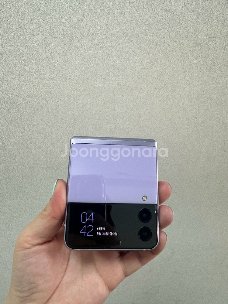 (부산중고폰)갤럭시z플립3 라벤더 256기가 판매해요--0