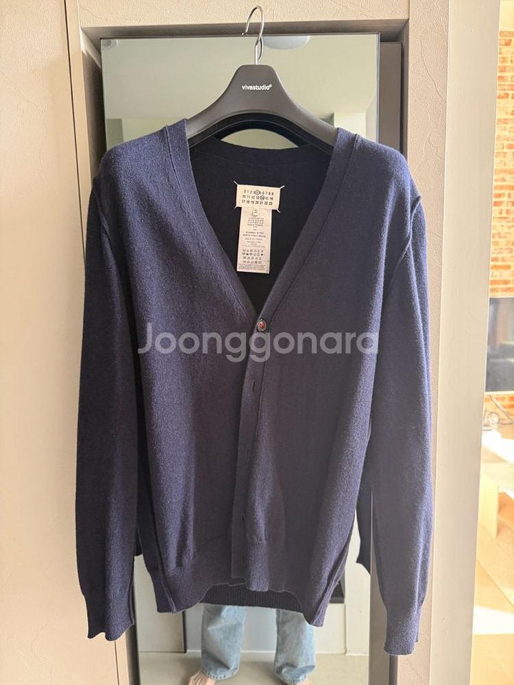 캐시미어 메종마르지엘라 가디건-네이비M--0