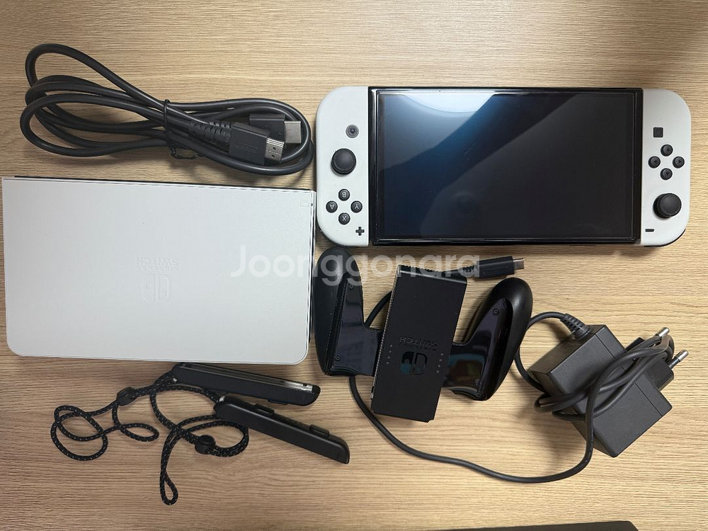 닌텐도스위치oled+프로콘+마이크로sd카드 128기가--0