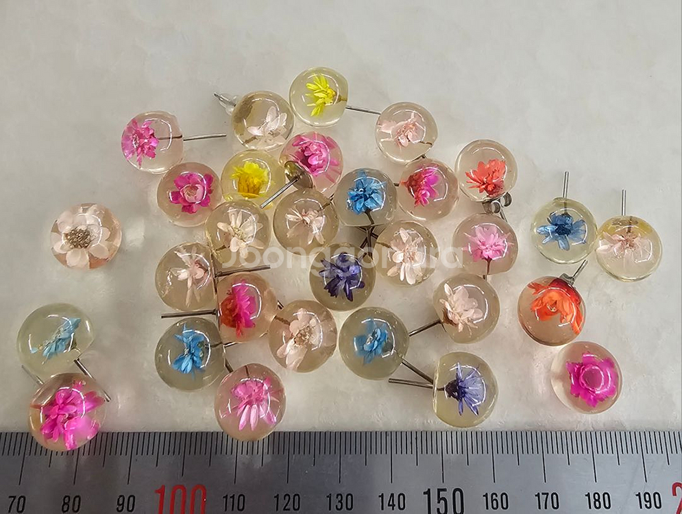 레진속 꽃반구 9색 31개 일괄--0