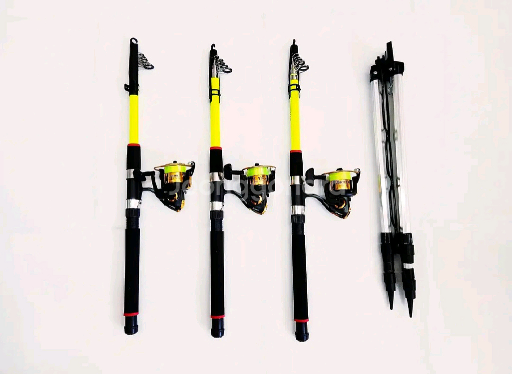 원투낚시대3m3대+4000번릴3대+릴줄+삼각받침대--0