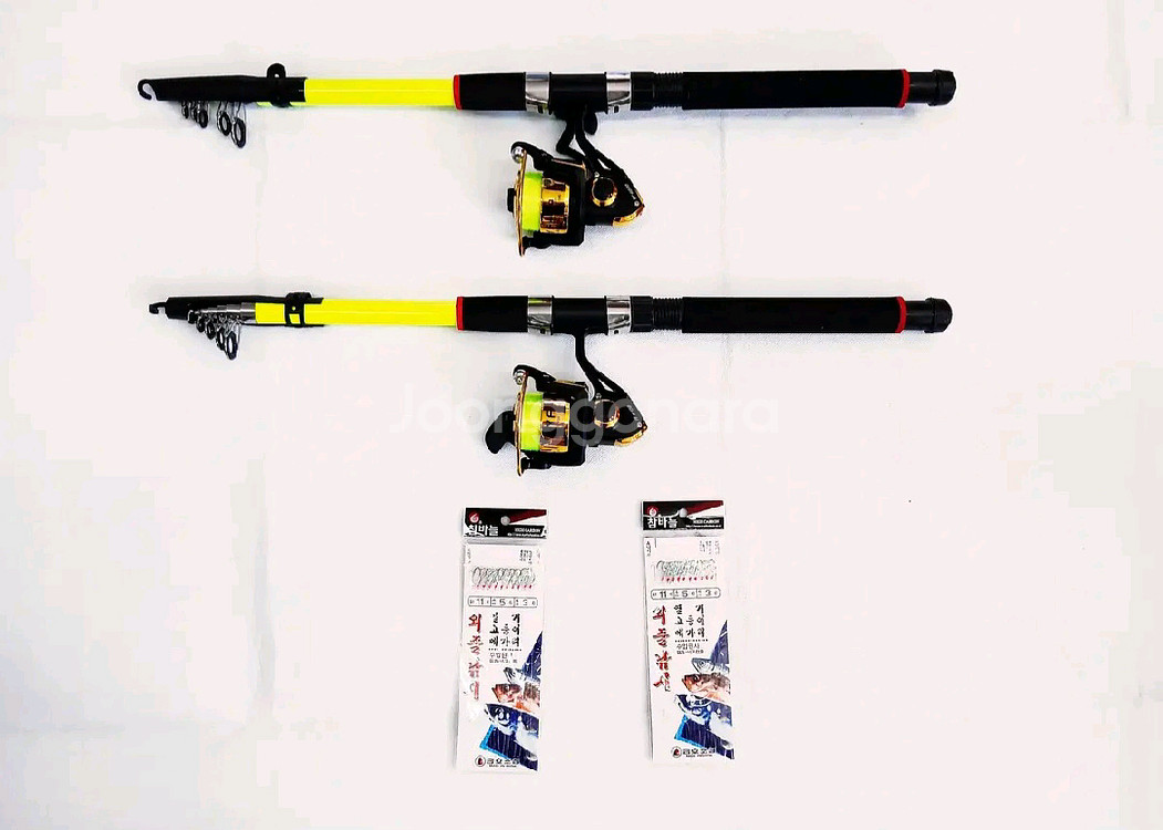 원투낚시대3m2대+4000번릴2대+릴줄+카드채비2개--0