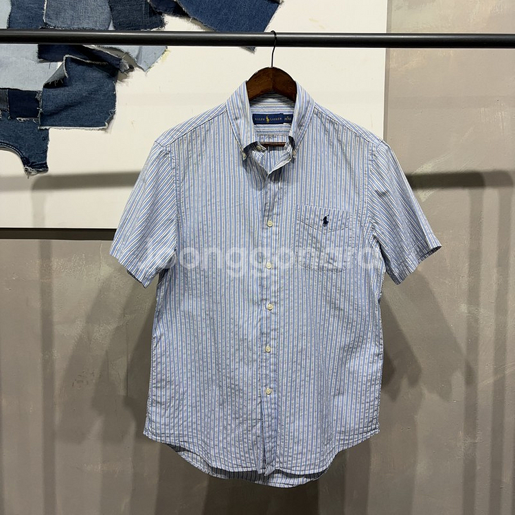(105) 폴로 랄프로렌 캐주얼 스트라이프 반팔 셔츠--0