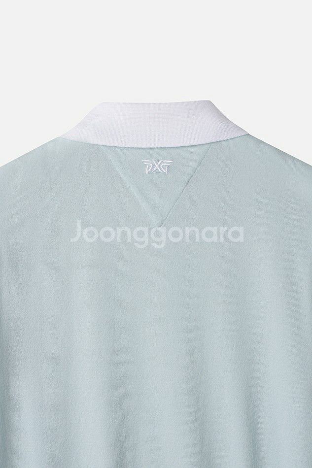 PXG 25SS 여성 시스루 숏 슬리브 니트 카라티--2