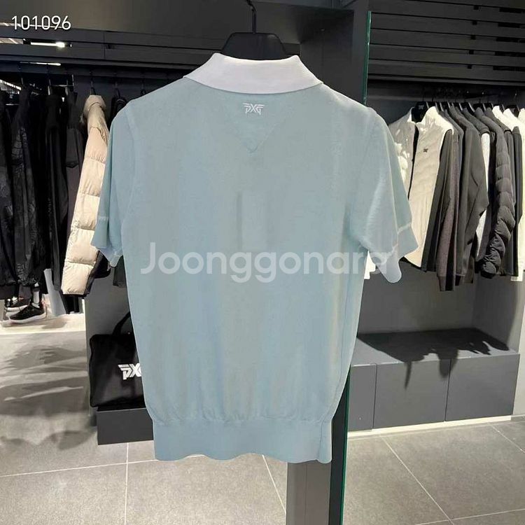 PXG 25SS 여성 시스루 숏 슬리브 니트 카라티--8