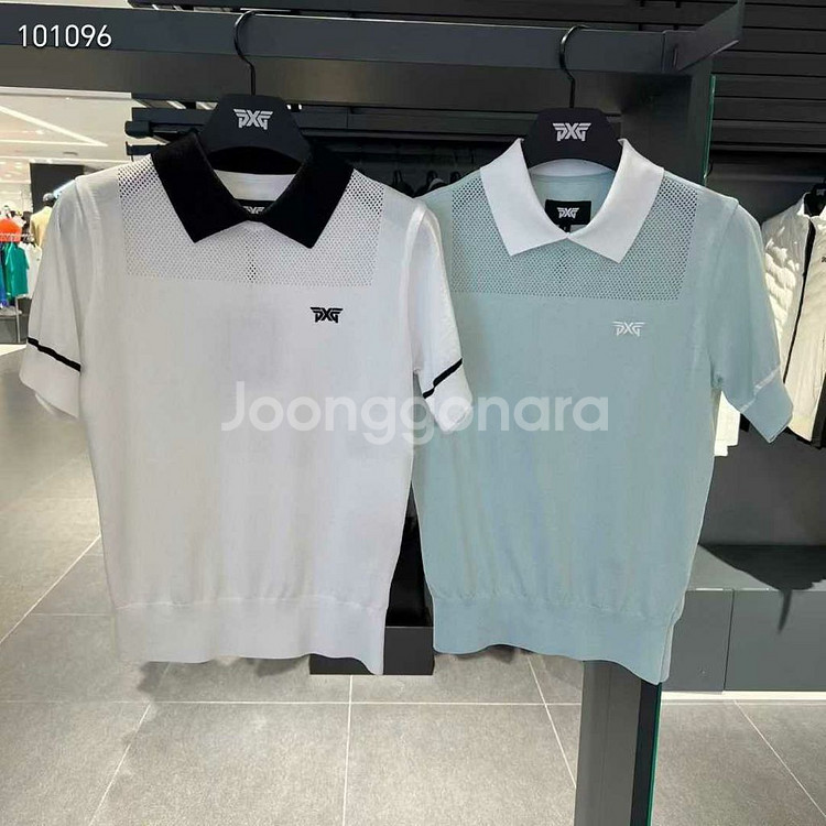 PXG 25SS 여성 시스루 숏 슬리브 니트 카라티--9