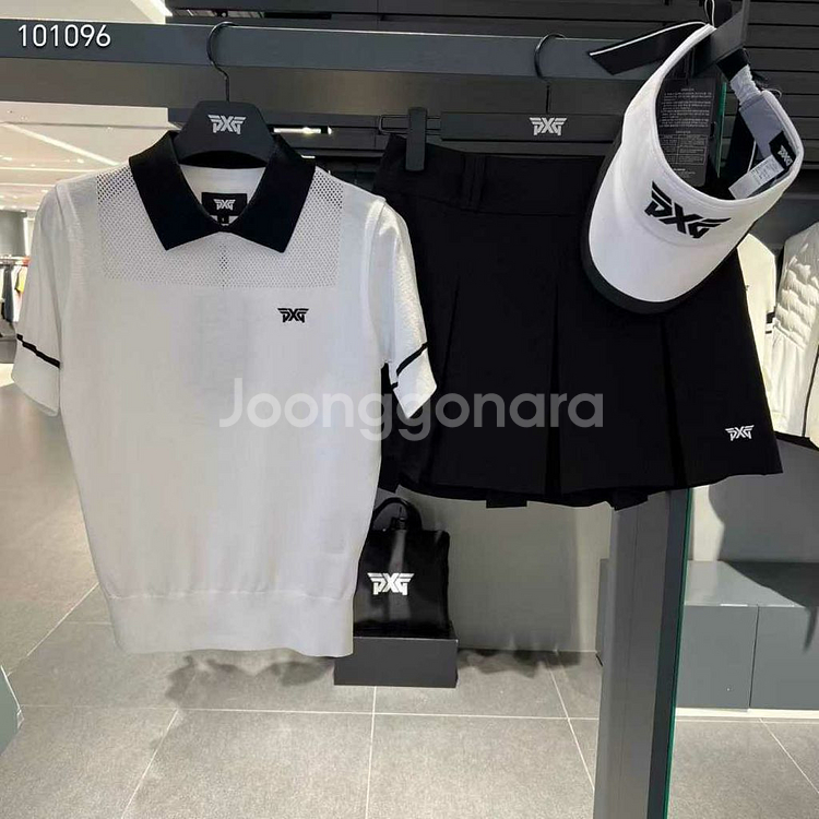 PXG 25SS 여성 시스루 숏 슬리브 니트 카라티--4