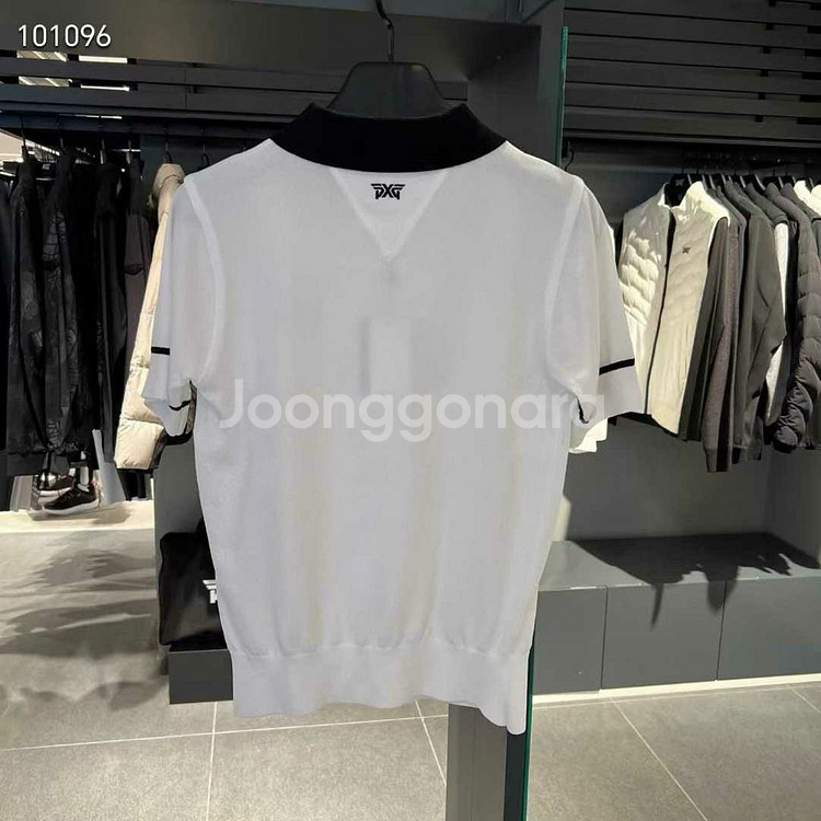 PXG 25SS 여성 시스루 숏 슬리브 니트 카라티--5