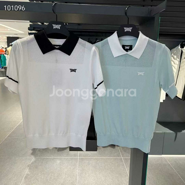 PXG 25SS 여성 시스루 숏 슬리브 니트 카라티--8