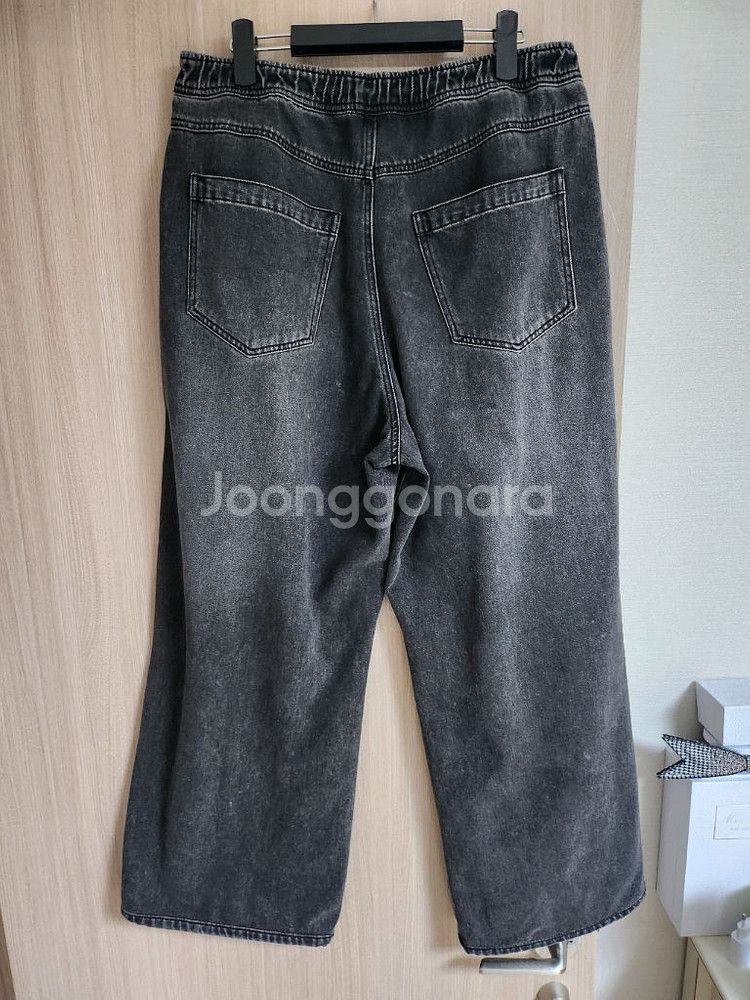 우영미 옴므 데님 밴딩 팬츠--1
