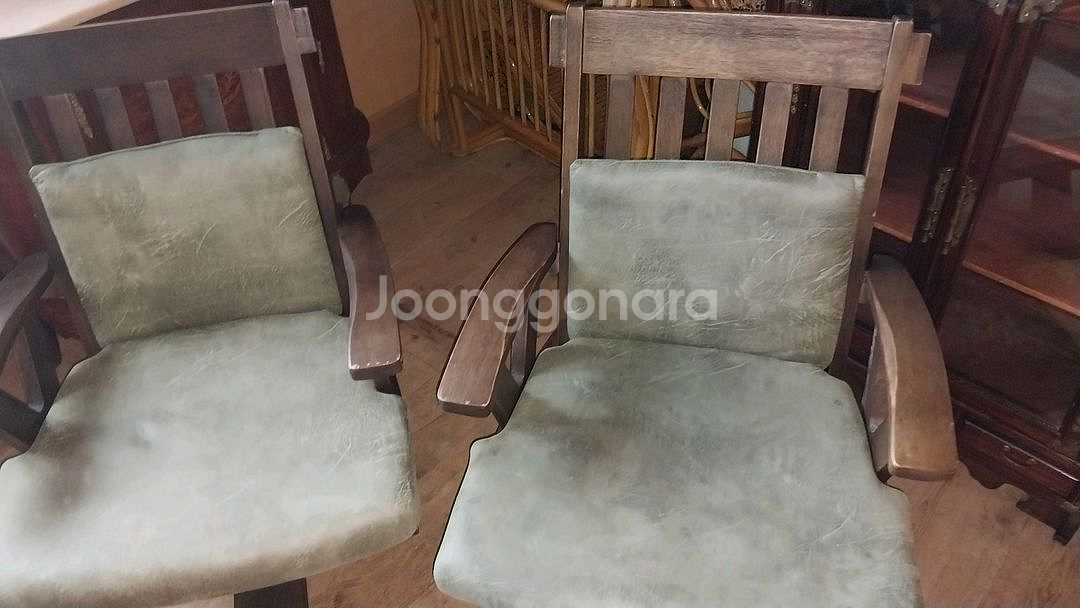 원목 회전의자--0