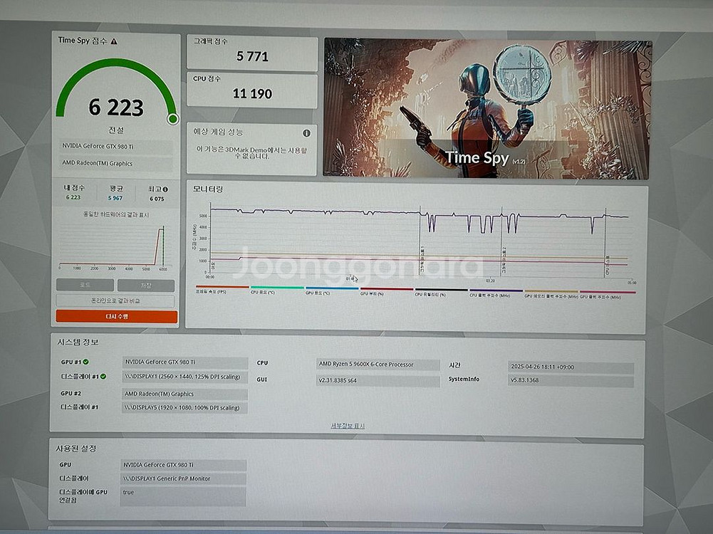 GTX980TI HOF 그래픽카드 택포--5