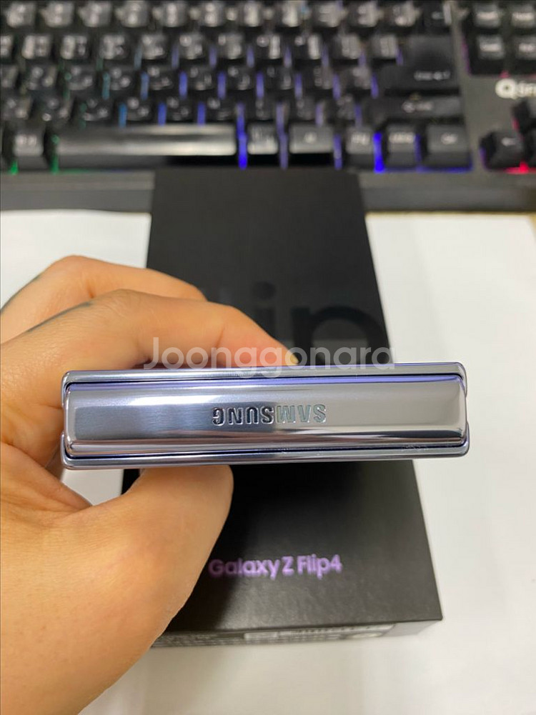 갤럭시Z플립4 블루 SSS급 256G 무잔상 정품풀박스--6