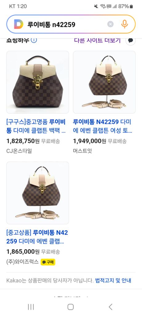 루이비통 클랩튼 백팩--8
