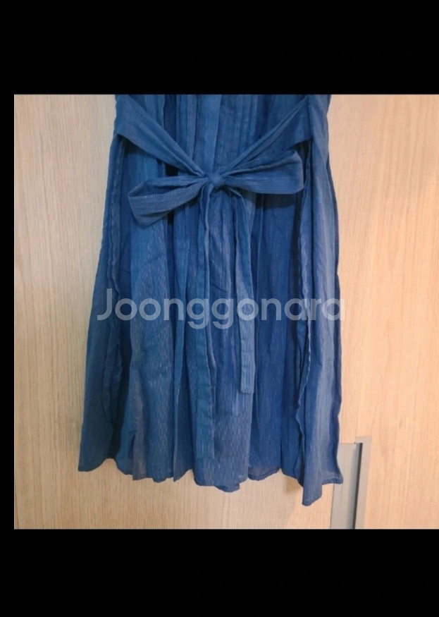 새상품 정품 질스튜어트 블루 플리츠 원피스 55반--2