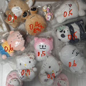 키티 맹구 농담곰 기타 중형인형