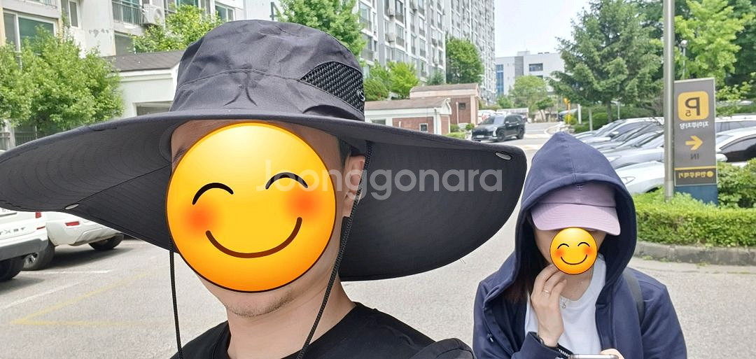 벙거지모자 햇빛차단모자 새제품--2