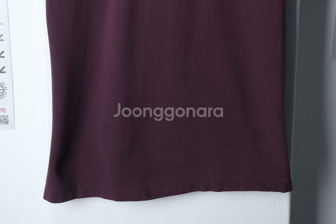 (M) 타미힐피거 반팔 카라 티셔츠 버건디 올드스쿨--5