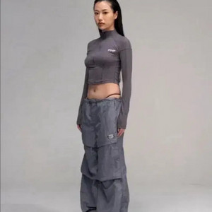 플리즈노팔로우 엠블럼 팬츠 그레이