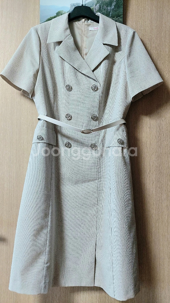 숲 벨트장식 린넨 원피스--0