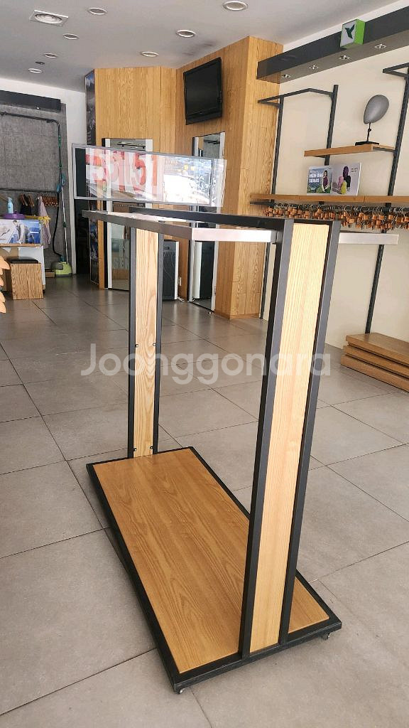 양면행거 철제행거 이동식행거 의류매장행거--1