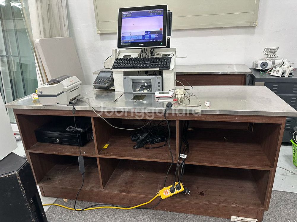 계산대 포스기 매립스캐너 매장카운터 라벨프린터 카스저울--2