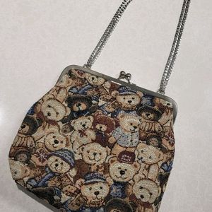 슬로우캐비닛 곰돌이 자가드 가방