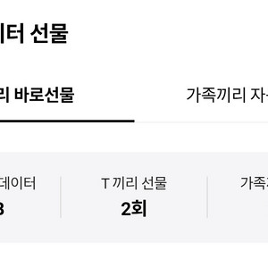 SKT 데이터 선물하기 2G 팝니다.