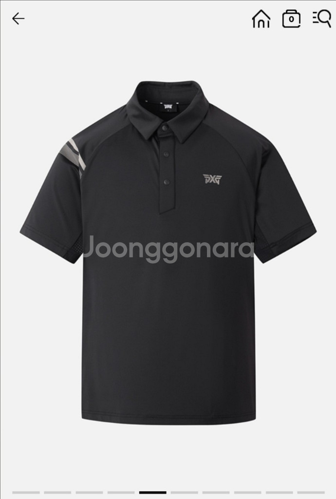PXG 골프 남성 썸머 숄더포인트 타공 카라 숏 슬리브--0