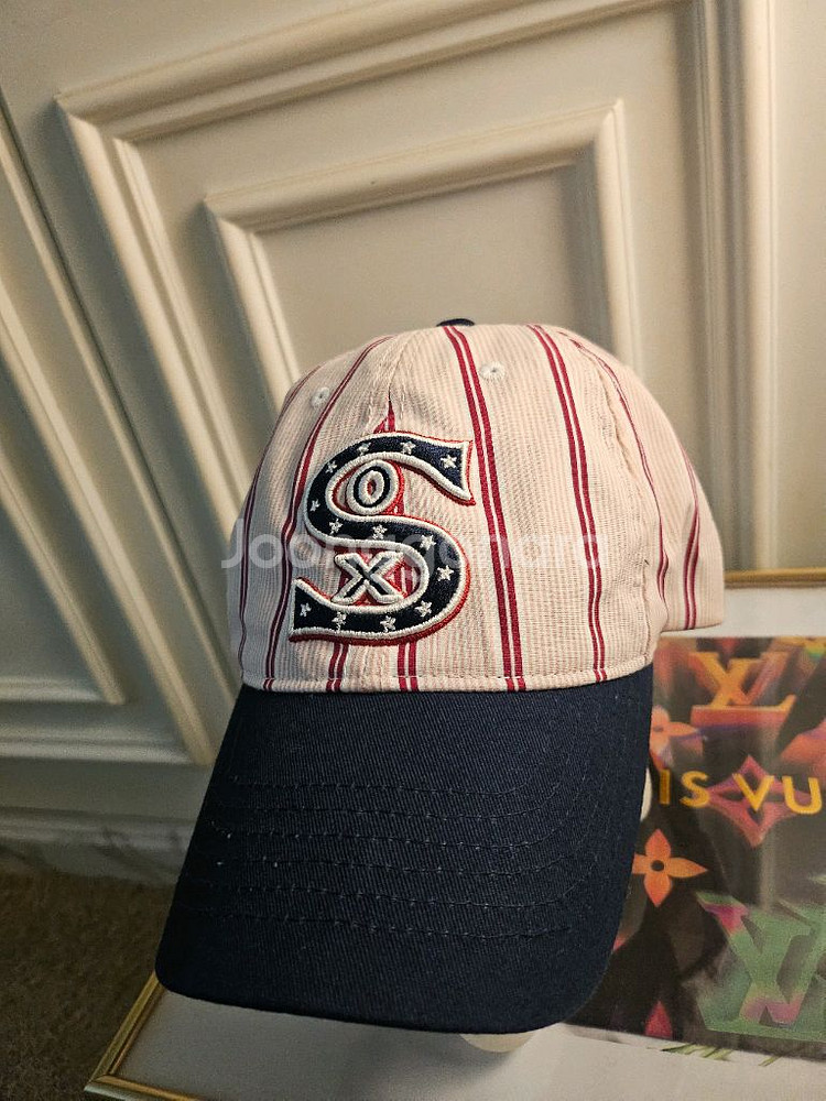 MLB 시카고 화이트삭스 쿠퍼스 스트라이프 볼캡--0