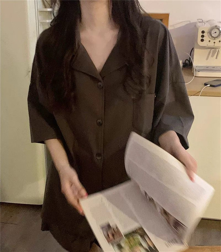 (새상품)잠옷세트 브라운/블랙--4