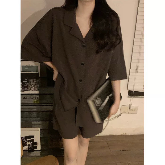 (새상품)잠옷세트 브라운/블랙--2