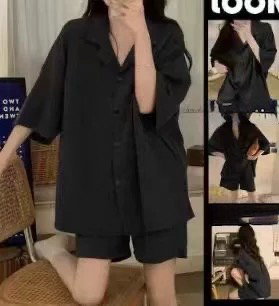 (새상품)잠옷세트 브라운/블랙--6