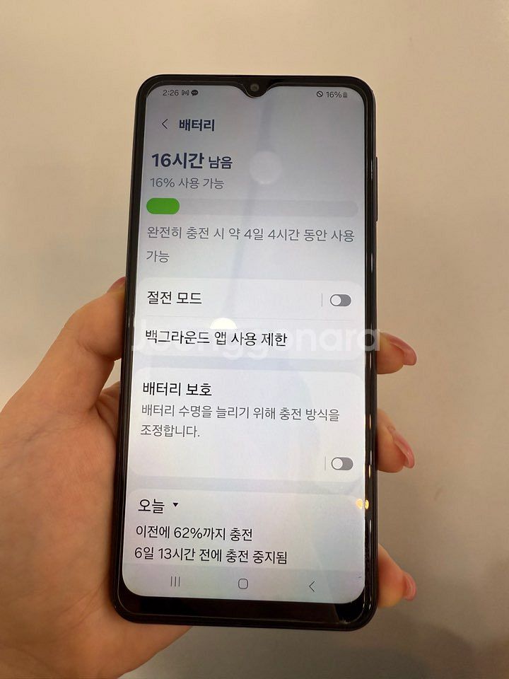 무잔상)갤럭시와이드6 128GB 블랙/ Y840--4