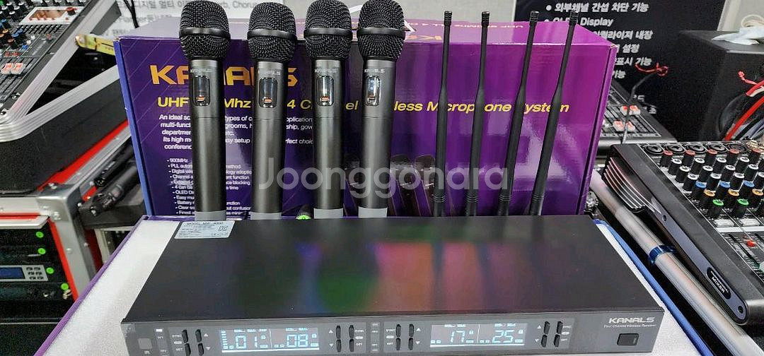 최고급 4채널무선마이크 교회용무선마이크 고급형--2