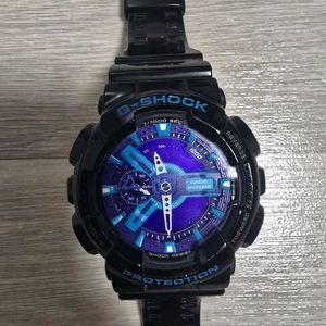 지샥 빅페이스 GA-110hc(블랙+보라) 시계