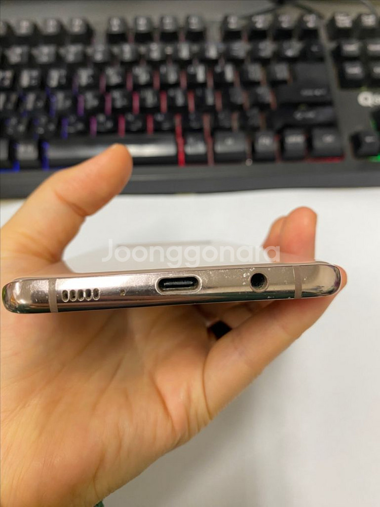 갤럭시S10 5G 골드 외관깔끔 256G 멍1개--7
