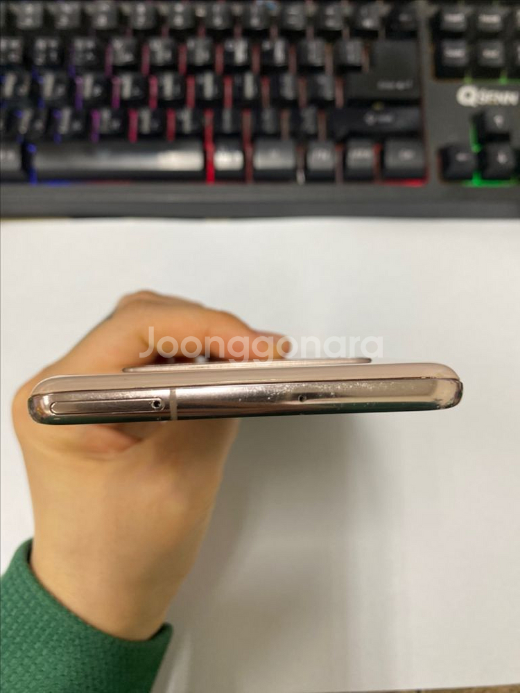 갤럭시S10 5G 골드 외관깔끔 256G 멍1개--6