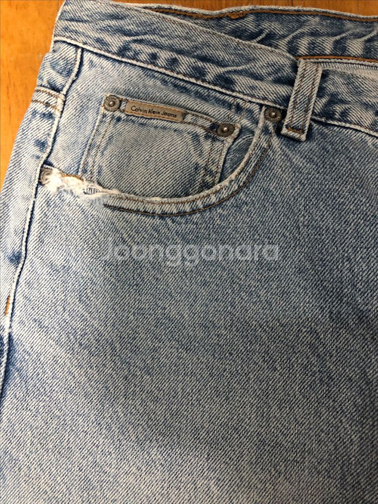 캘빈클라인 90s 클래식 이지핏 워싱 데님팬츠 36--3