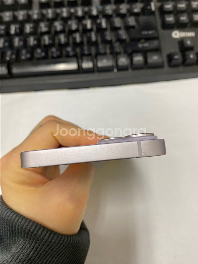 아이폰14 퍼플 액정+뒷면SS급 128GB 무잔상--5