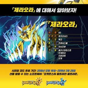 지포시 인증 배포 포켓몬 후우라시티 제라오라