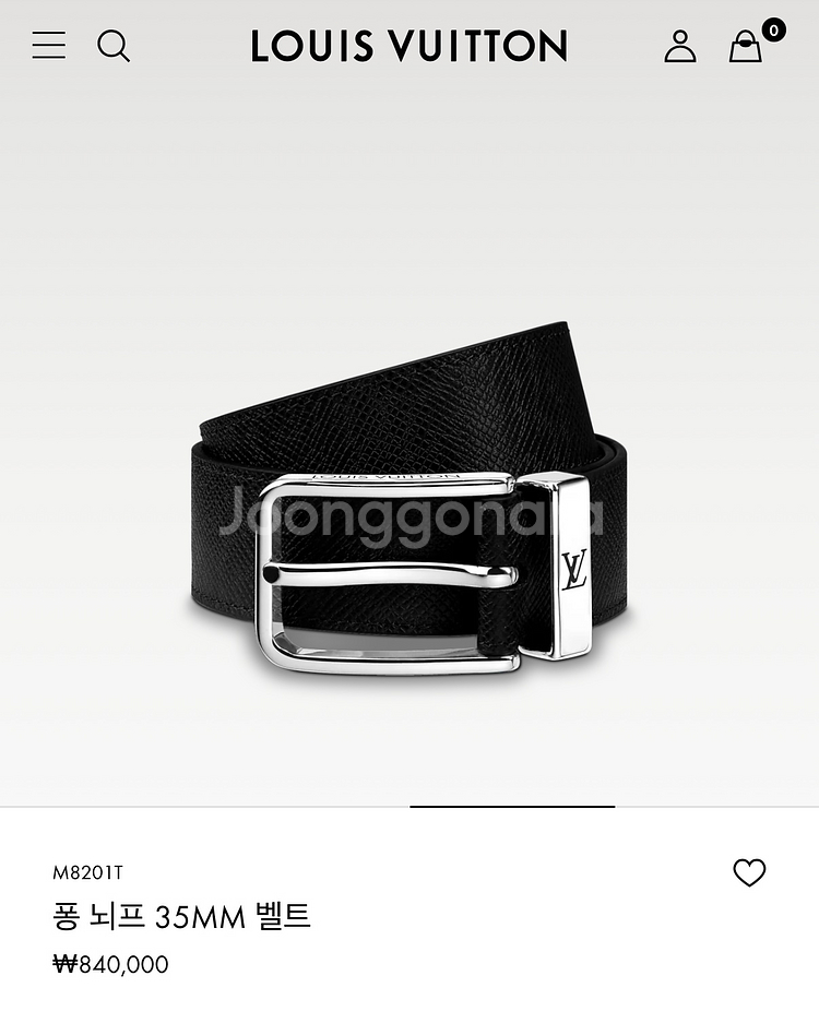 (새상품)루이비통 퐁 뇌프 남성 벨트--6